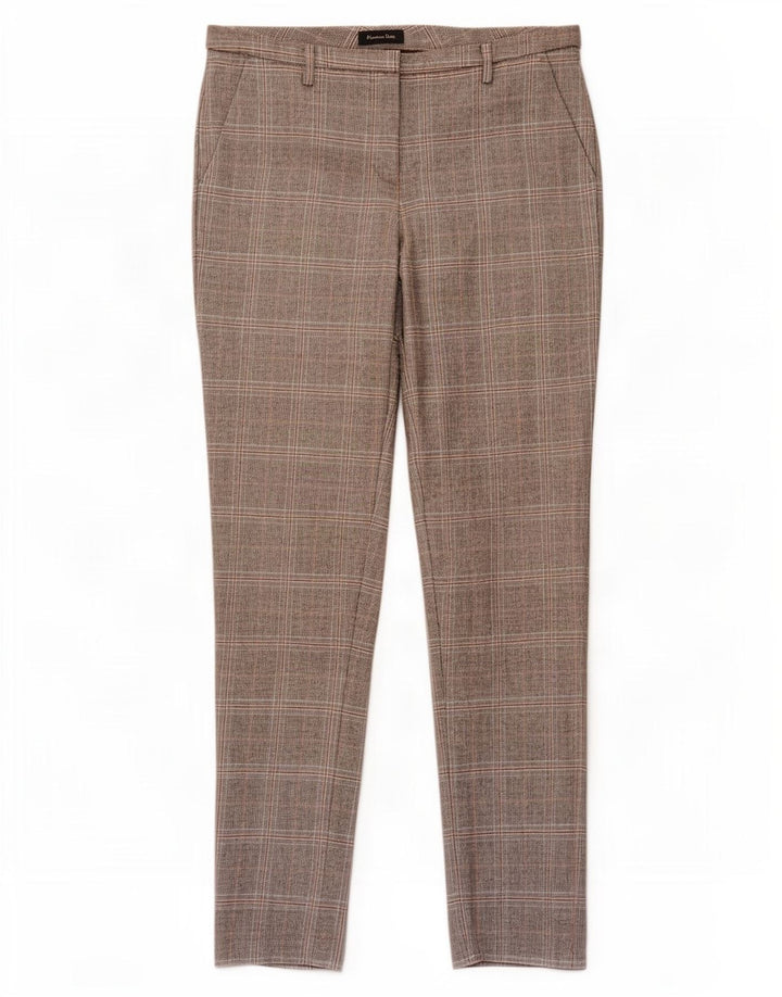 Spodnie Chino Massimo Dutti Damskie EU 38 Small W28 L30 Szare Pepitka