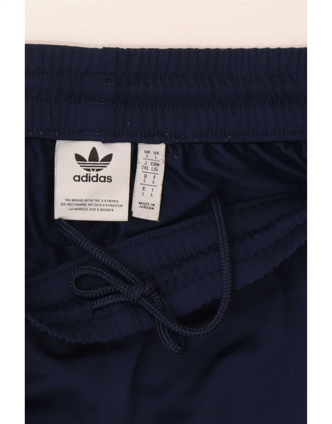 Męskie spodnie dresowe Adidas, duże, granatowe, poliestrowe