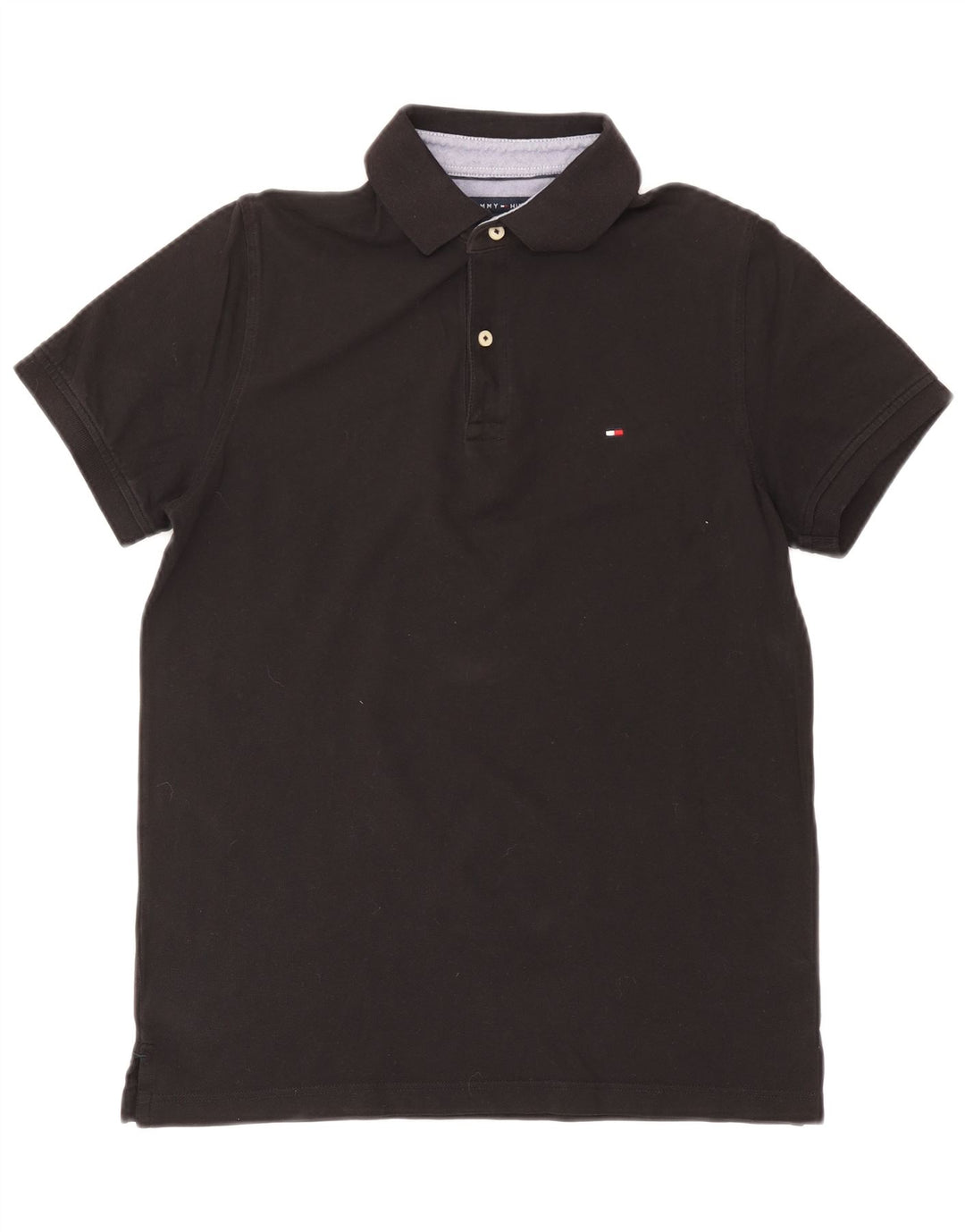 Męska koszulka polo Tommy Hilfiger, średnia czarna, bawełniana