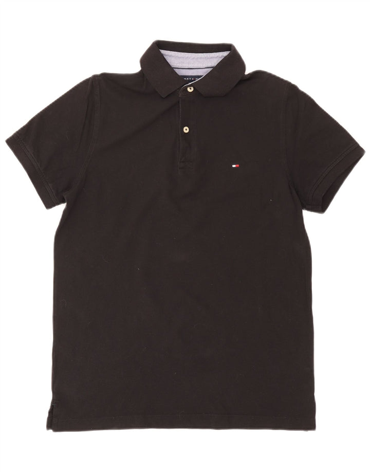 Męska koszulka polo Tommy Hilfiger, średnia czarna, bawełniana