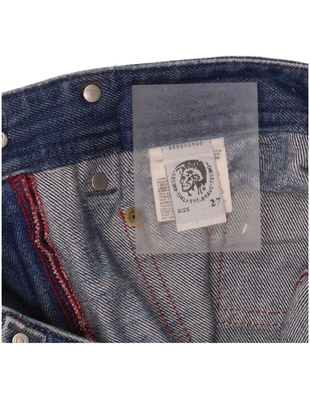 Damskie jeansy Diesel w trudnej sytuacji, proste W30 L32, niebieska bawełna