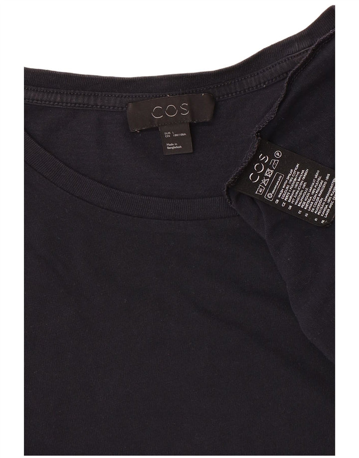 Cos Męski T-shirt Top Duży Granatowy Bawełniany