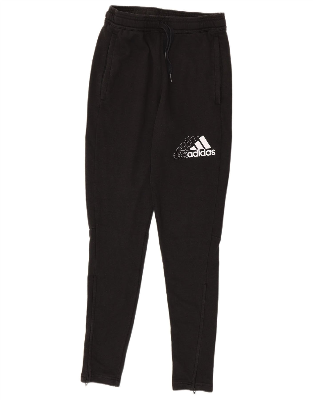 Męskie spodnie dresowe ADIDAS, małe, czarne, bawełniane
