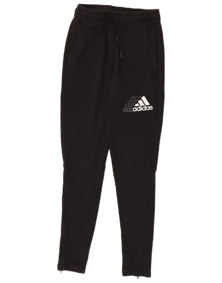 Męskie spodnie dresowe ADIDAS, małe, czarne, bawełniane