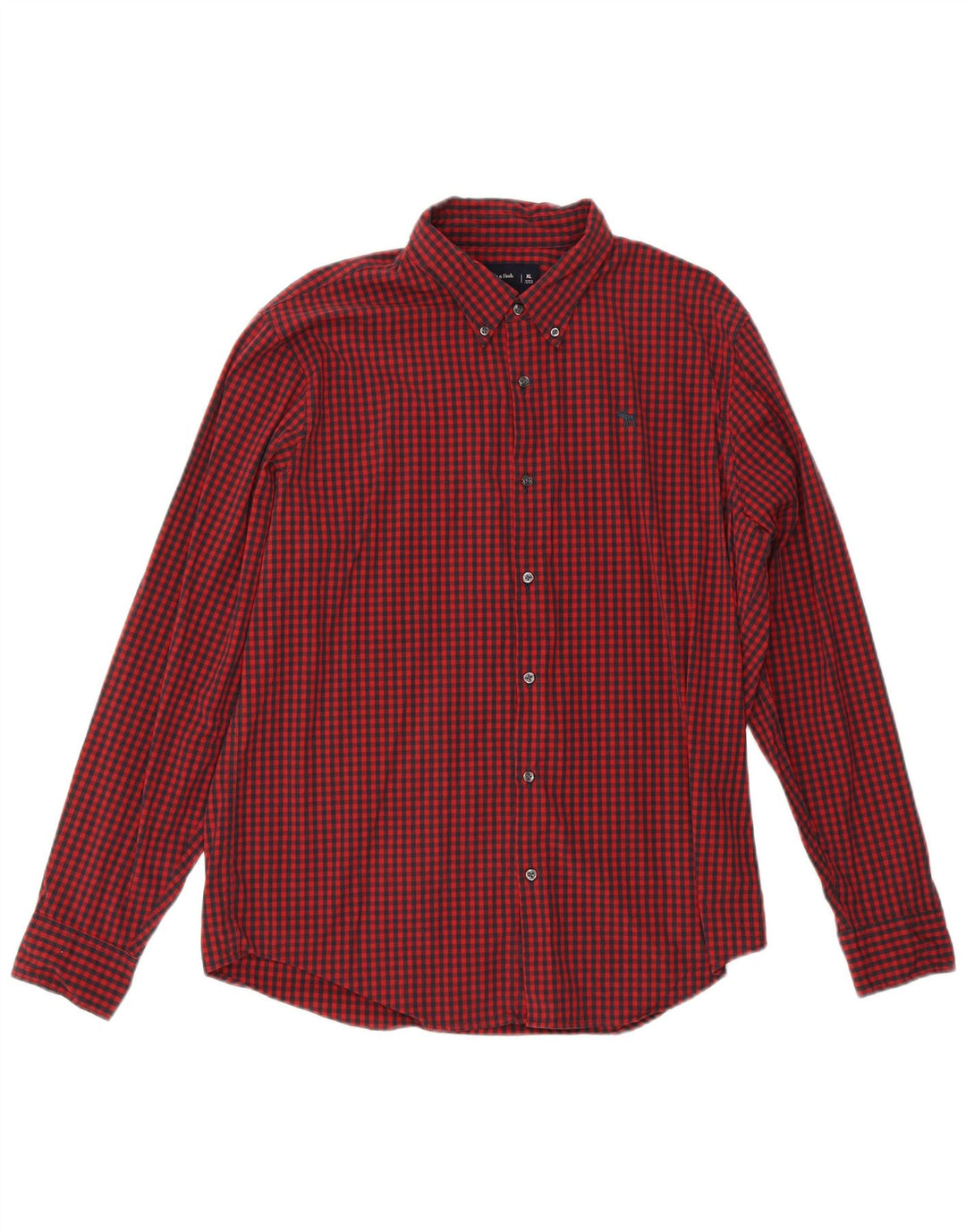 ABERCROMBIE & FITCH Mens Shirt XL Red Gingham Cotton