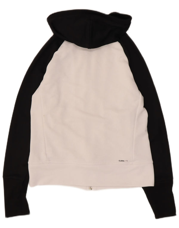 Adidas Męskie Clima 365 Zip Sweter Z Kapturem UK 12 Średni Biały Kolorblok