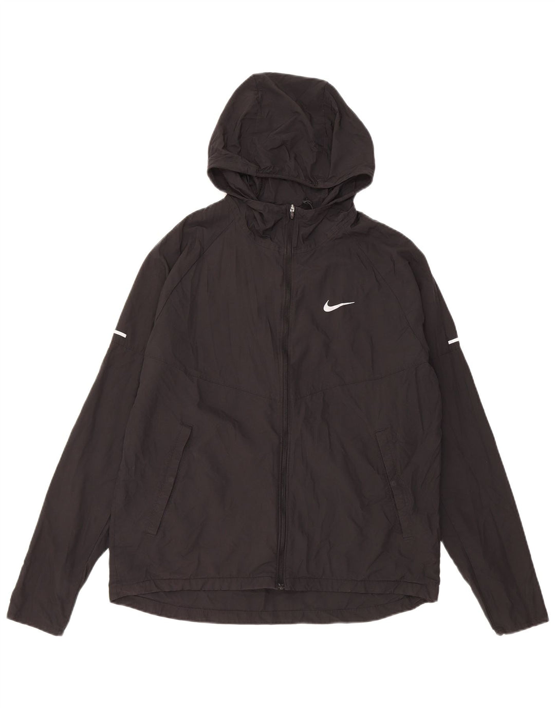 Damska kurtka dresowa do biegania z kapturem i kapturem Nike UK 14, średnia czarna