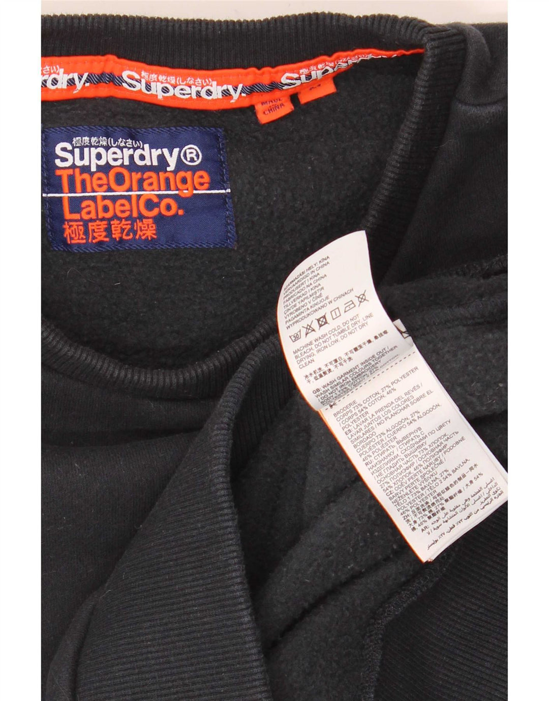 Męski sweter Superdry, bawełniany, w kolorze średniego granatu