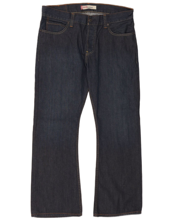 Męskie jeansy Bootcut LEVI'S 512 W38 L32 Granatowa bawełna