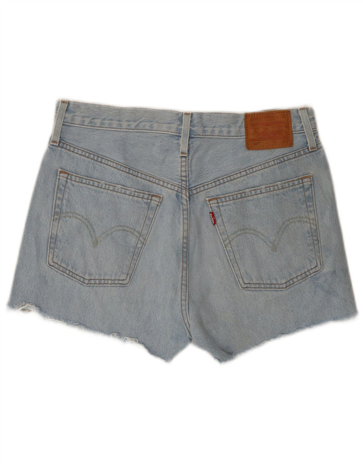 Damskie spodenki jeansowe LEVI'S 501 z wysokim stanem W26, małe, niebieskie, bawełniane