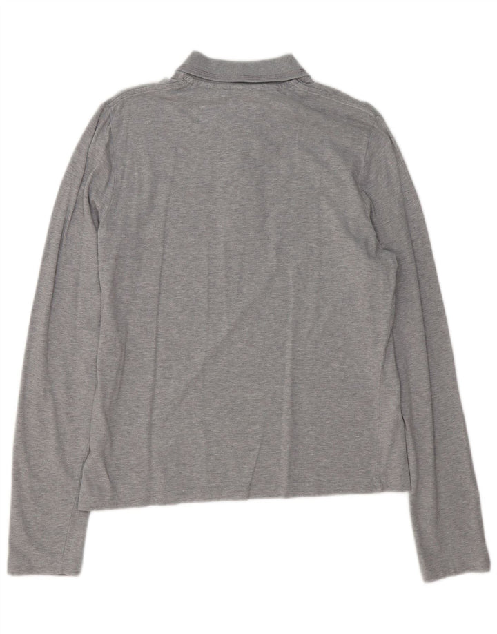 Męska koszulka polo z długim rękawem JACOB COHEN Średnioszara, bawełniana w plamki