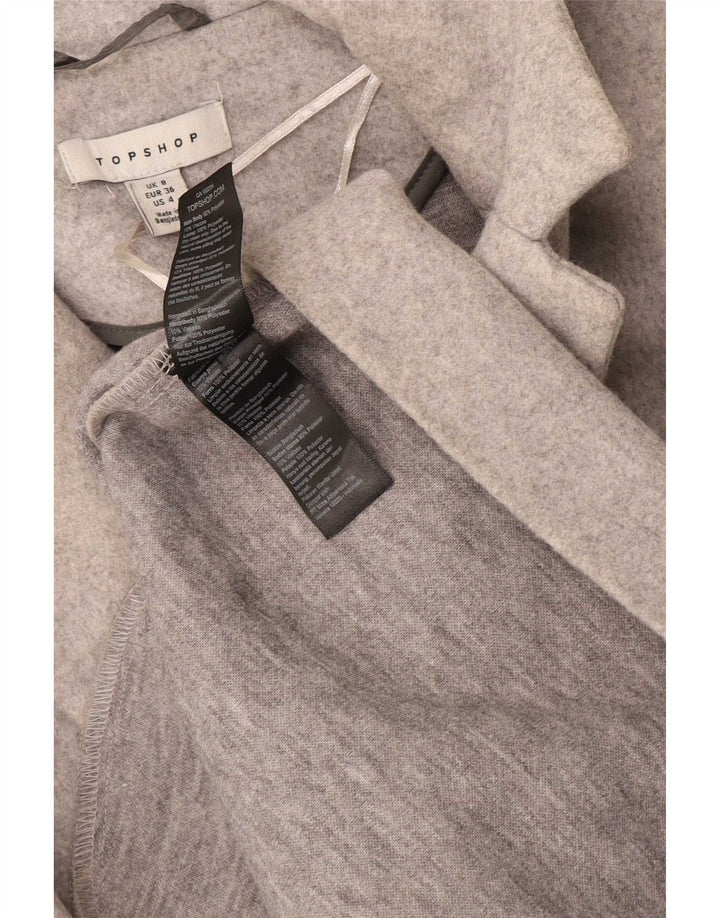 Topshop damski płaszcz oversize UK 8, mały, szary, poliester