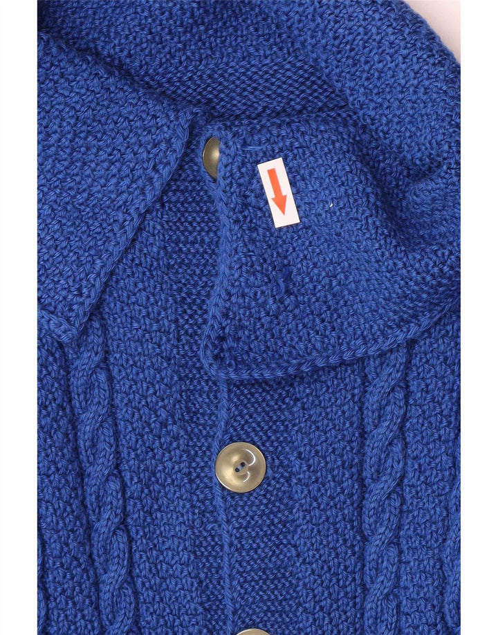 Sweter męski w stylu vintage, średni niebieski