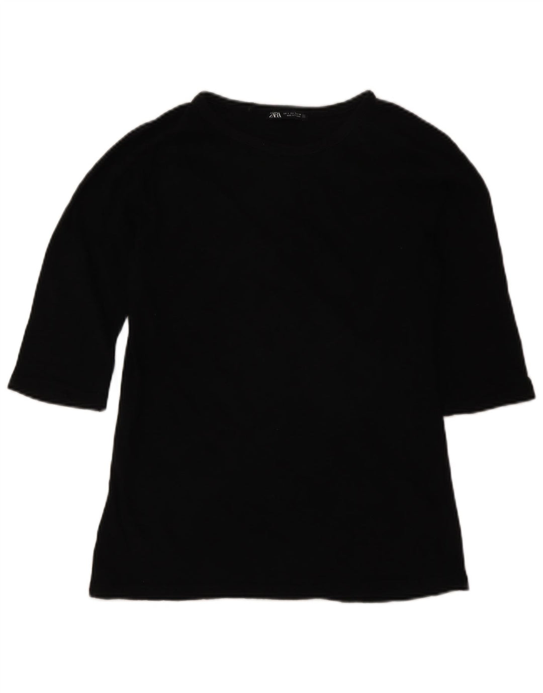 Top damski Zara z rękawem 3/4 UK 10, mały, czarny