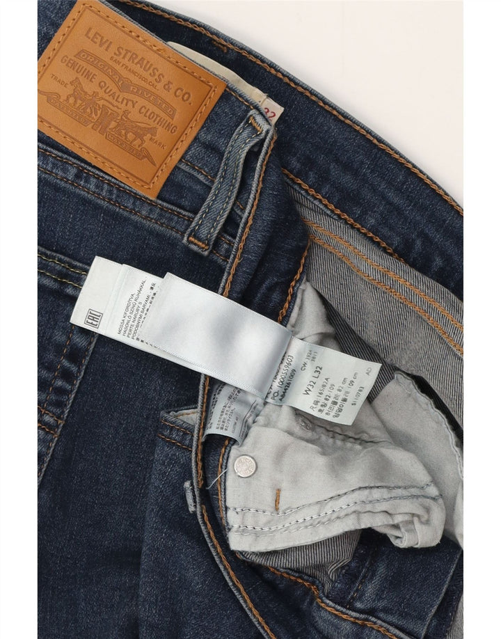 Damskie jeansy LEVI'S 724 z wysokim stanem i wysokim stanem W32 L32 Niebieska bawełna