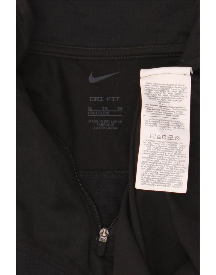 Chłopięcy dres Nike Dri Fit z zamkiem błyskawicznym na szyi, 13-14 lat XL, czarny
