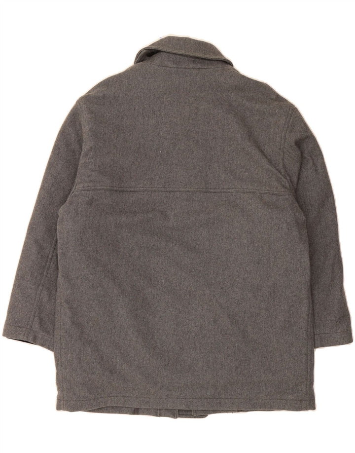 MARINA YACHTING Mens Overcoat IT 50 Large Grey Wool Vintage Marina Yachting and Second-Hand Marina Yachting from Messina Hembry 