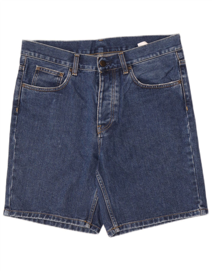 Męskie spodenki jeansowe Carhartt W31 Średnioniebieskie, bawełniane