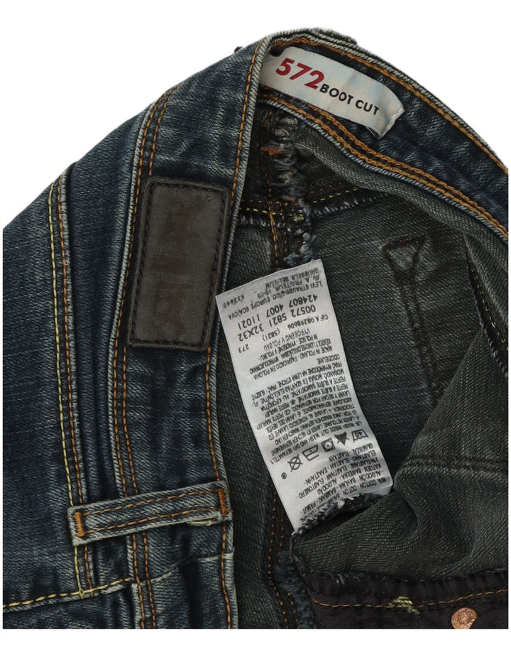 Damskie jeansy LEVI'S 572 Bootcut W32 L29 Niebieskie bawełniane