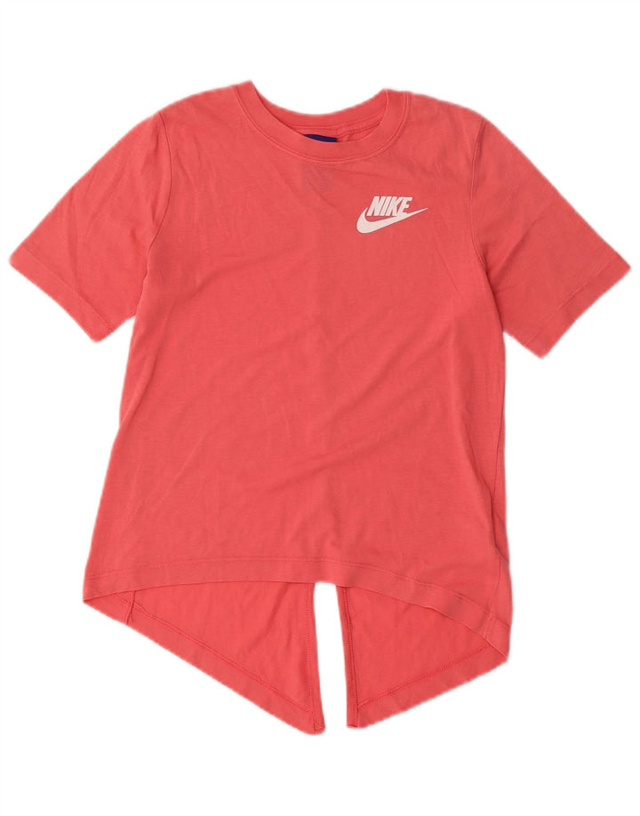T-shirt dziewczęcy Nike 10-11 lat, średni różowy poliester
