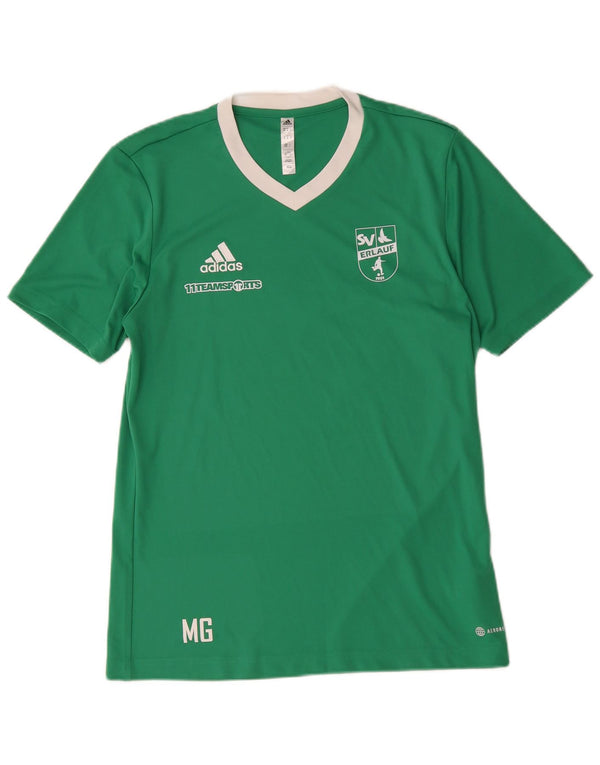 Męska koszulka Adidas Aeroready Graphic Top, średni zielony poliester