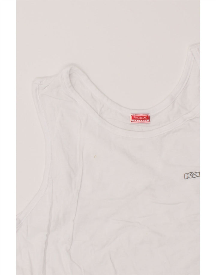KAPPA Womens Vest Top UK 20 2XL White Vintage Kappa and Second-Hand Kappa from Messina Hembry 