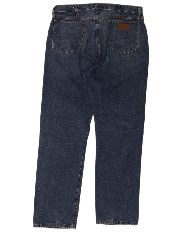 Męskie proste dżinsy Wrangler W38 L32 Niebieskie bawełniane