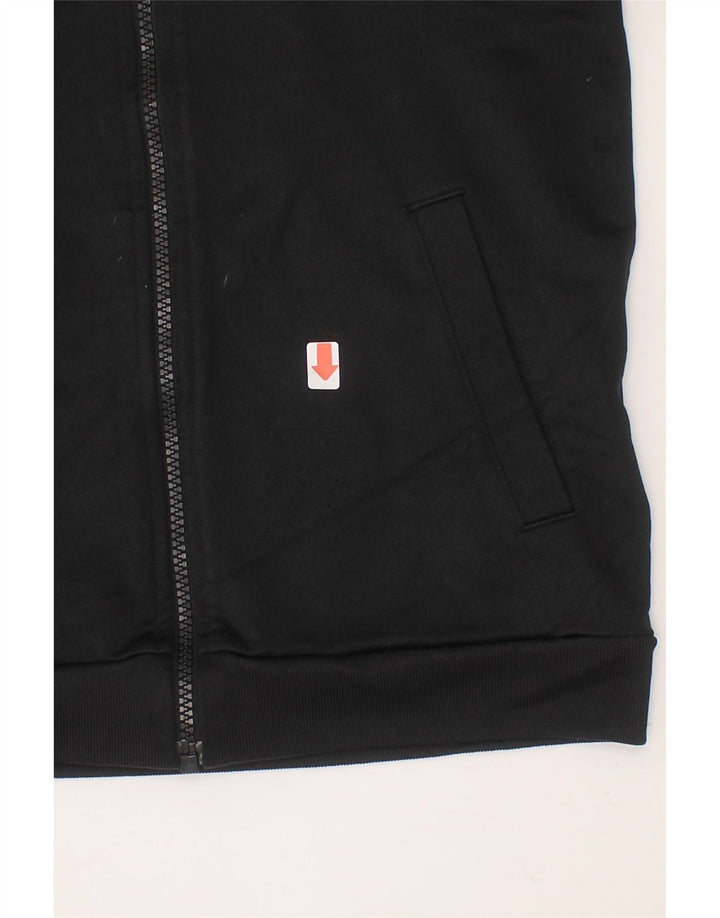 ADIDAS Boys Zip Hoodie Sweater 9-10 Years Black Colourblock Polyester Vintage Adidas and Second-Hand Adidas from Messina Hembry 