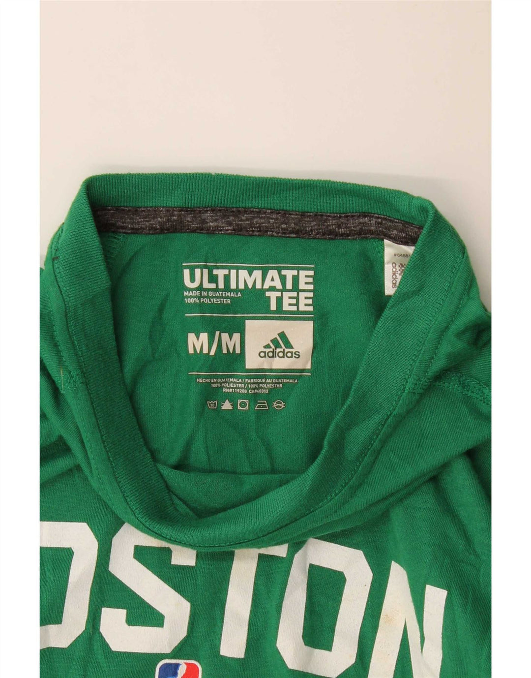 Adidas Męskie Boston Celtics Graphic Top z długim rękawem, średni zielony poliester