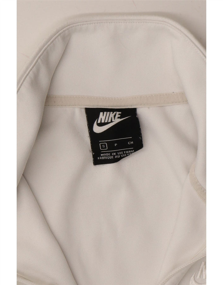 NIKE Mens Graphic Tracksuit Top Jacket Small White Colourblock Polyester Vintage Nike and Second-Hand Nike from Messina Hembry 