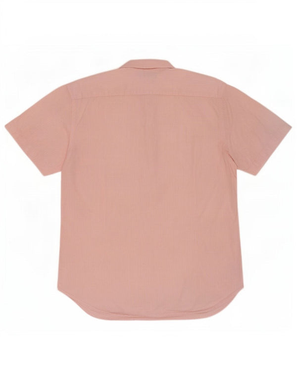 Ted Baker Męska koszula z krótkim rękawem o klasycznym kroju XL, różowa, bawełniana w kwiaty