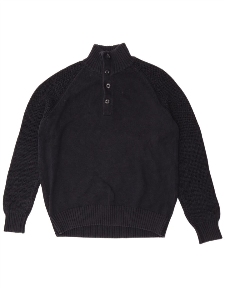 Marks & Spencer Męski sweter zapinany na guziki, duży, granatowy