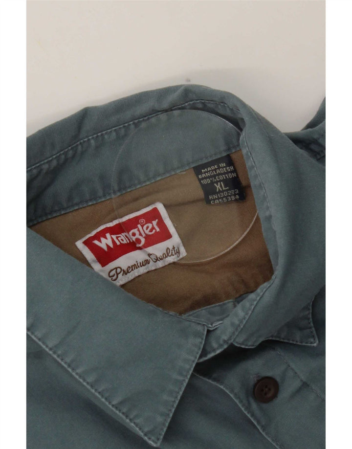 Koszula męska Wrangler XL, niebieska, bawełniana
