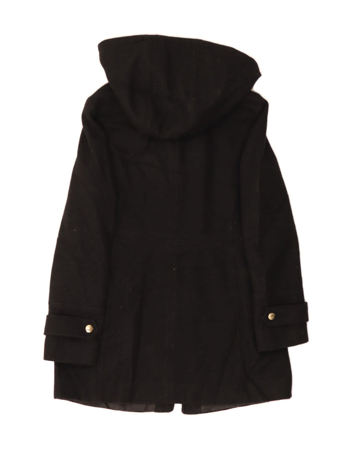 MICHAEL KORS Womens Hooded Overcoat UK 10 Small Black Wool Vintage Michael Kors and Second-Hand Michael Kors from Messina Hembry 