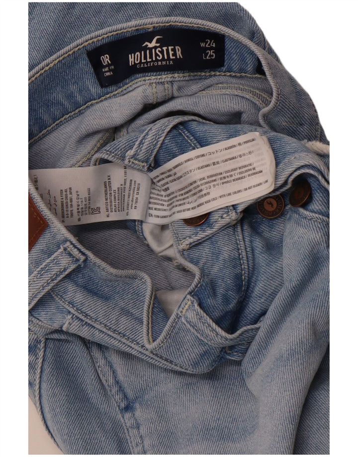 Dżinsy damskie HOLLISTER Boyfriend Distressed US 0 XS W24 L25 Niebieskie
