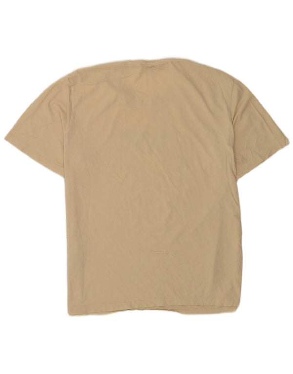 Męski T-shirt z grafiką Jack & Jones, top XL, beżowa, bawełniana