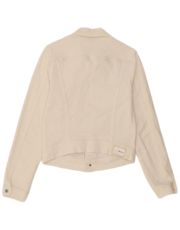 Damska kurtka jeansowa PEPE Jeans Crop UK 10, mała, biała