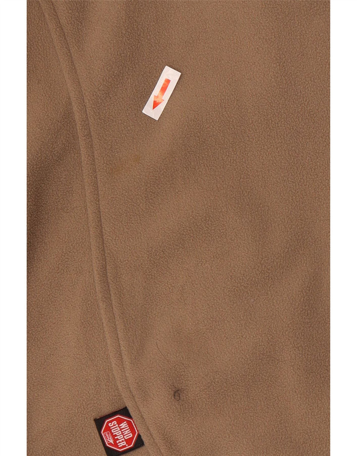 Damska kurtka polarowa JACK WOLFSKIN UK 10, mała, brązowa, z poliestru w blokach kolorów