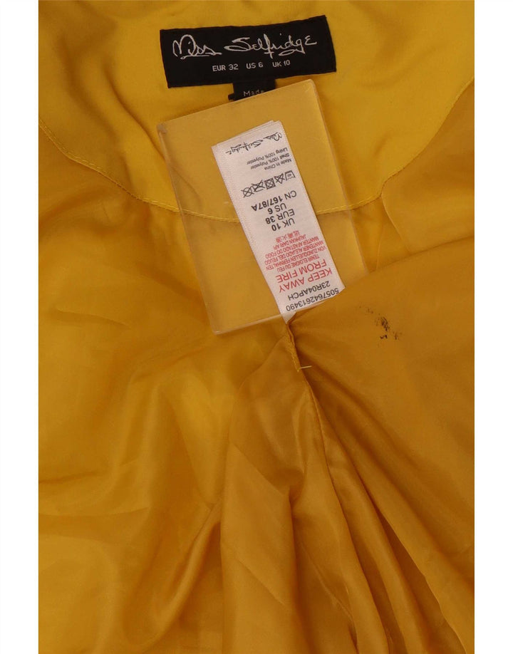 Damska kurtka z kapturem, oversize, wyściełana Miss Selfridge UK 10, mała, żółta