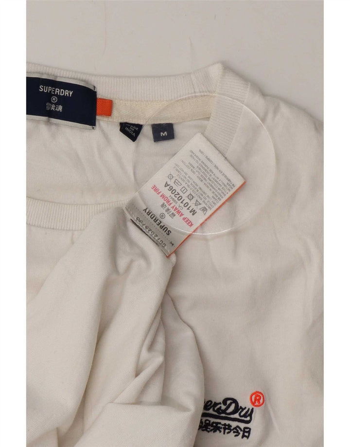 T-shirt męski Superdry Średniej wielkości biała bawełna
