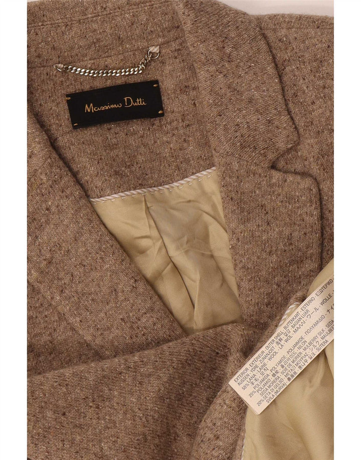 Damska marynarka Massimo Dutti zapinana na 2 guziki EU 38, mała, beżowa, wełniana