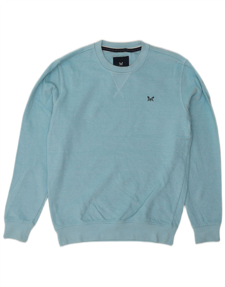 Crew Clothing Męska bluza z kapturem, mała, niebieska, bawełniana