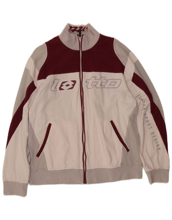 Damska kurtka dresowa LOTTO Graphic UK 18 XL z białymi blokami kolorów