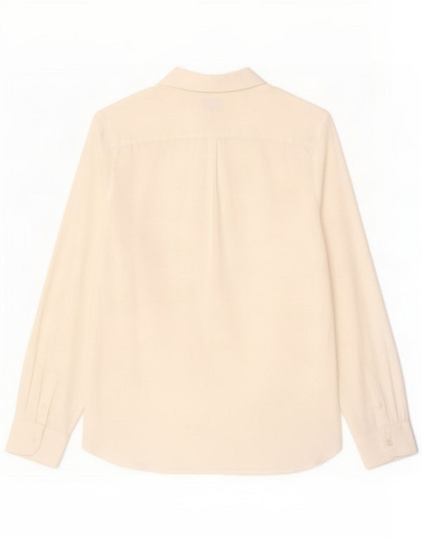 Koszula oversize damska Benetton UK 10 Small Biała Wiskoza