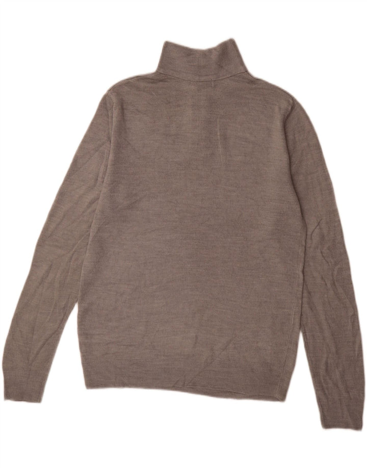 Męski sweter zapinany na zamek French Connection, duży, szary, akrylowy