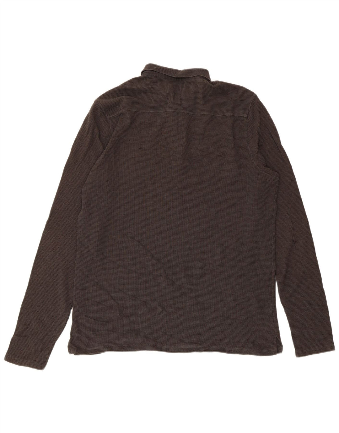 Męska koszulka polo All Saints z długim rękawem, średnioszara, bawełniana