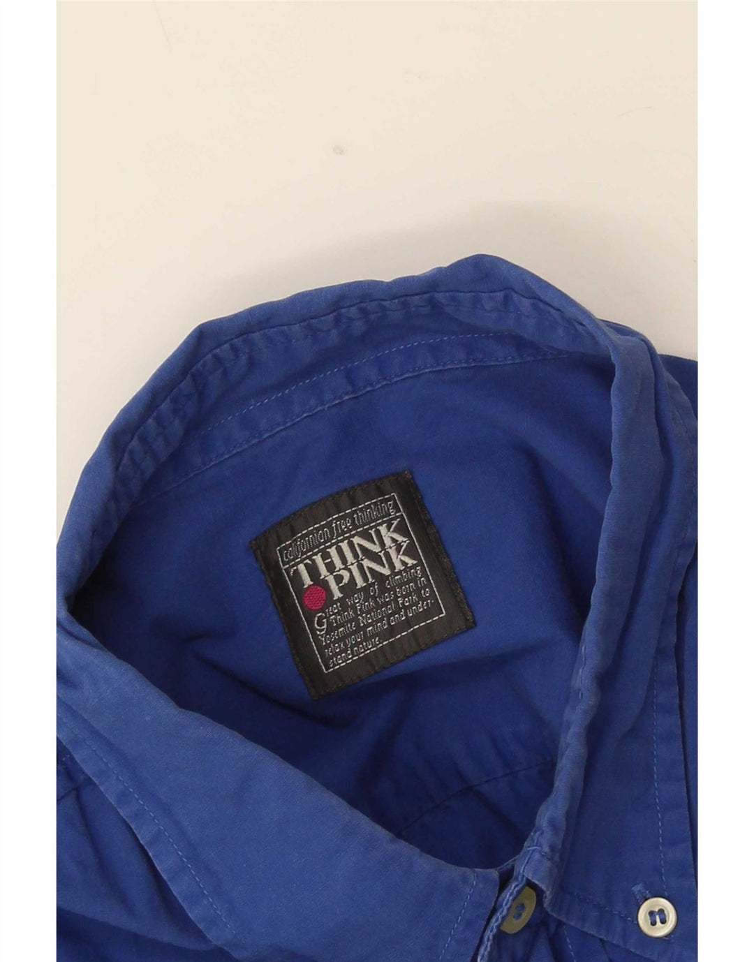 Think Różowa Męska Koszula Z Krótkim Rękawem 2XL Niebieska
