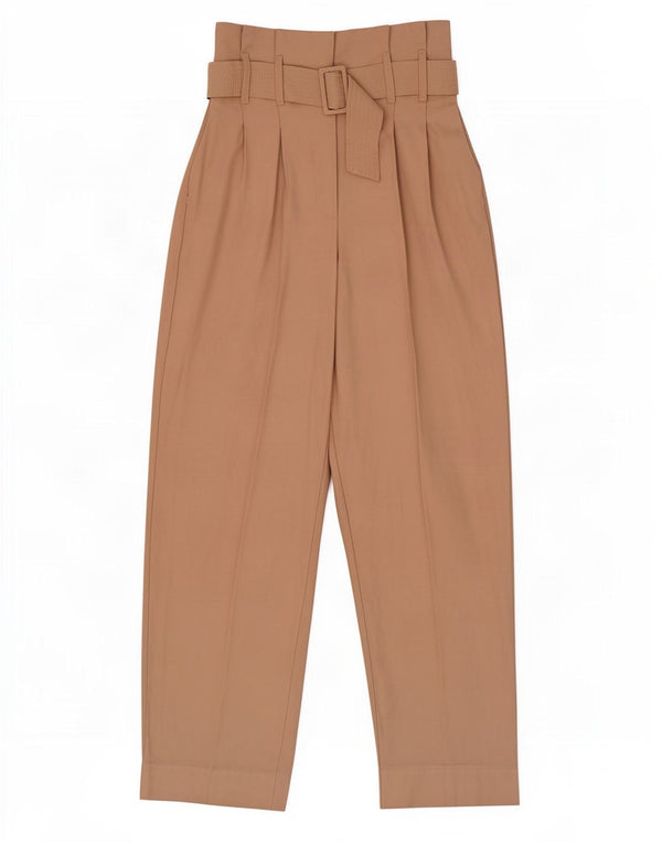 Damskie spodnie typu casual z wysokim stanem i wysokim stanem Topshop UK 8 Small W26 L28 Beżowe
