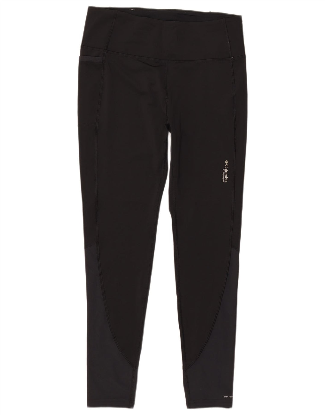 Damskie legginsy Columbia Titanium UK 14, duże, czarne, poliestrowe