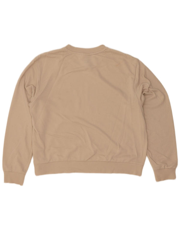 Damska bluza Adidas Graphic Jumper UK 16/18 Duża beżowa bawełna